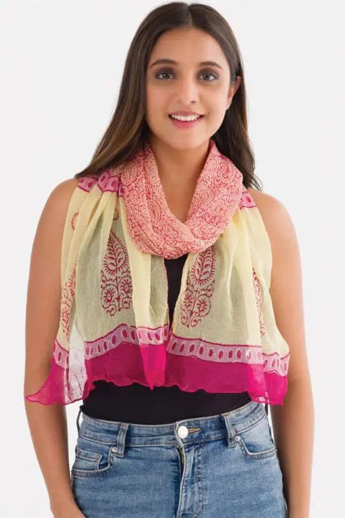 Sheela Paisley Chiffon Scarf