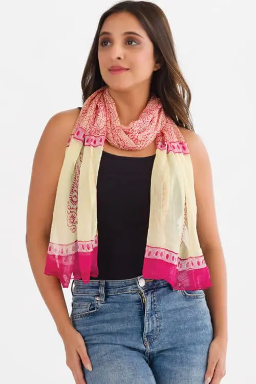 Sheela Paisley Chiffon Scarf