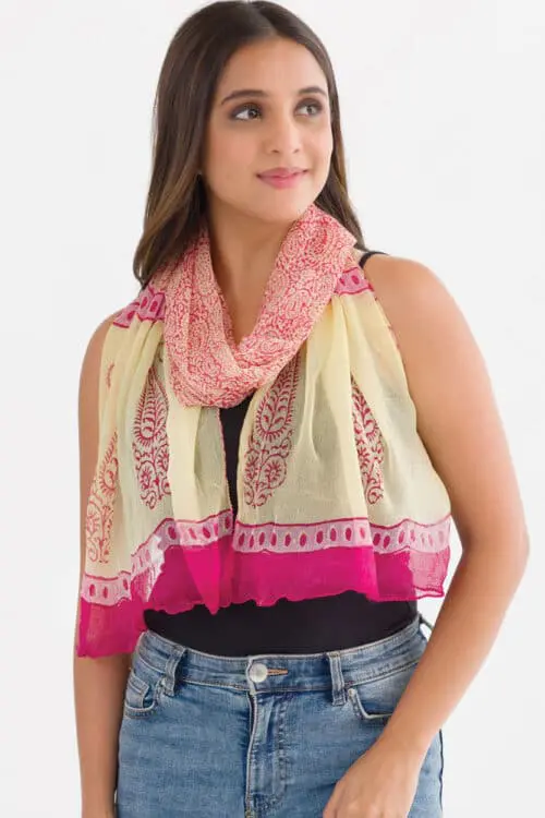 Sheela Paisley Chiffon Scarf