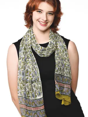 Sheela Sage Green Chiffon Scarf