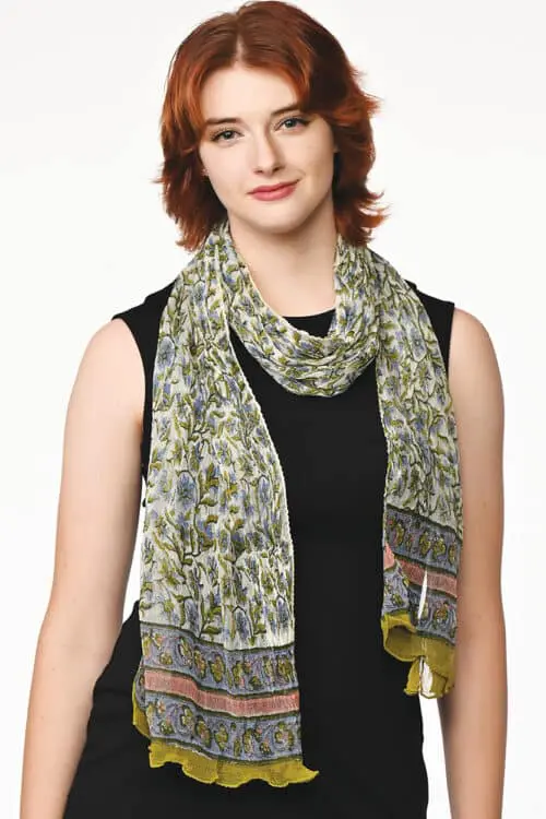 Sheela Sage Green Chiffon Scarf