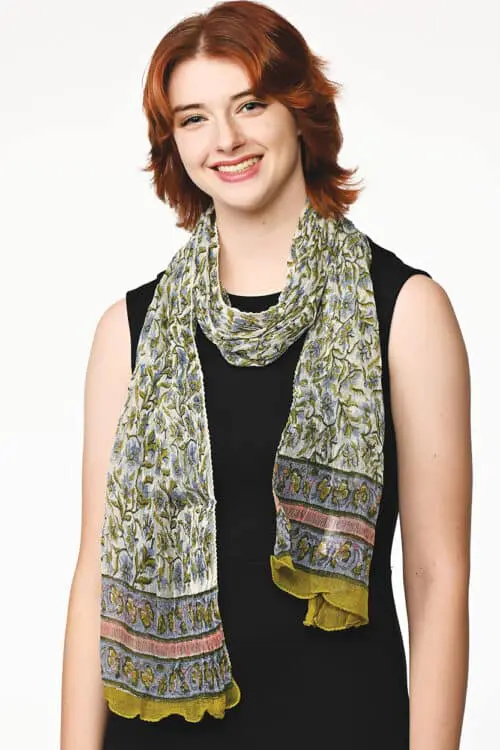 Sheela Sage Green Chiffon Scarf
