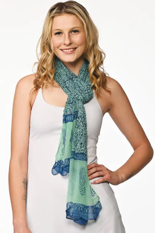 Turquoise Blue Sheela Chiffon Scarf