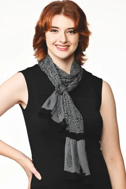 Sheela Black Chiffon Scarf