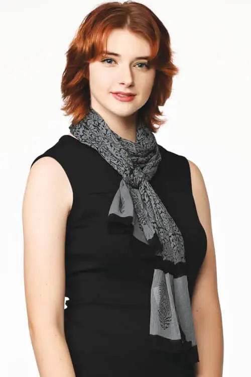Sheela Black Chiffon Scarf