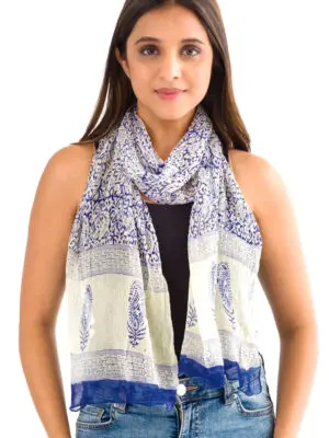 Sheela Blue Chiffon Scarf