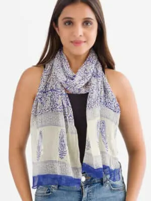 Sheela Blue Chiffon Scarf
