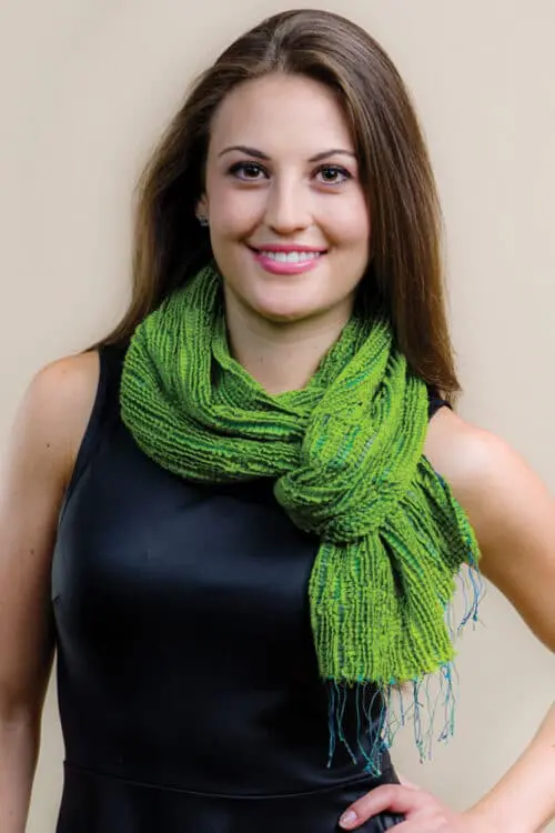 Fair Trade Chartreuse Scarf in Silk and Wool