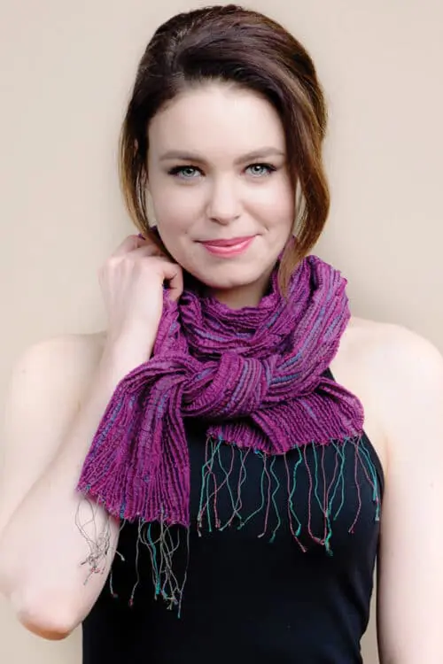 Fair Trade Fuchsia Silk Scarf from India