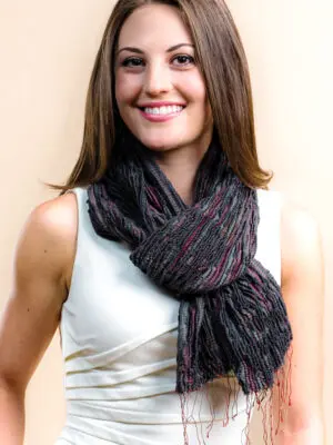 Revati Silver Wool Scarf