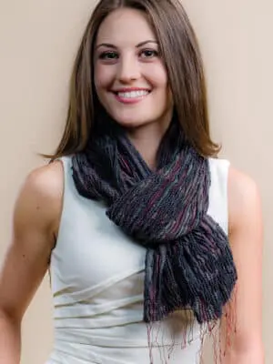 Fair Trade Slate Scarf in Silk and Wool