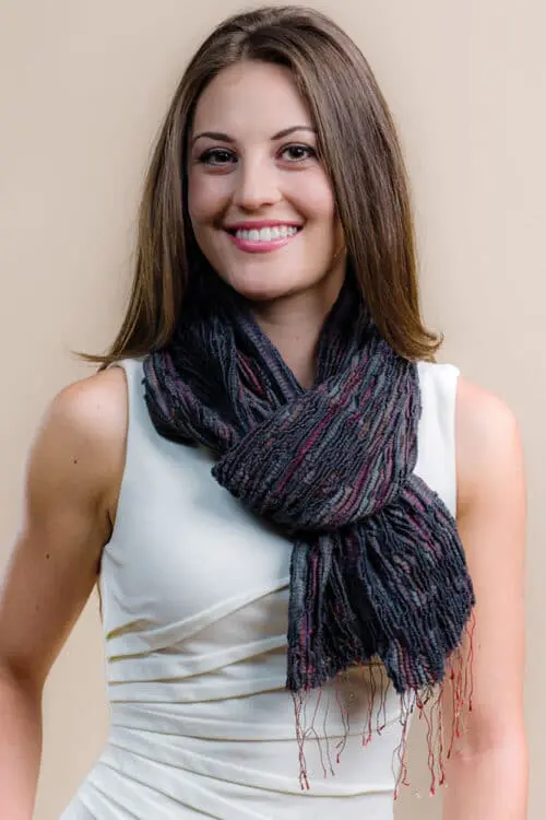 Fair Trade Slate Scarf in Silk and Wool