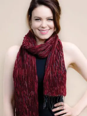 Fair Trade Burgundy Silk Scarf from India