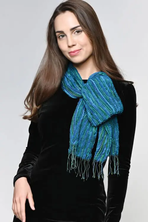 Revati Peacock Blue Scarf