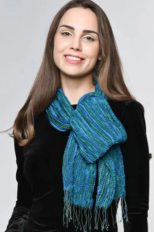 Revati Peacock Blue Scarf