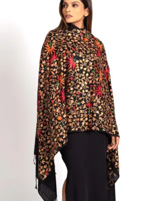 Kamal Embroidered Wool Shawl