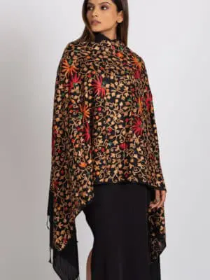 Kamal Embroidered Wool Shawl