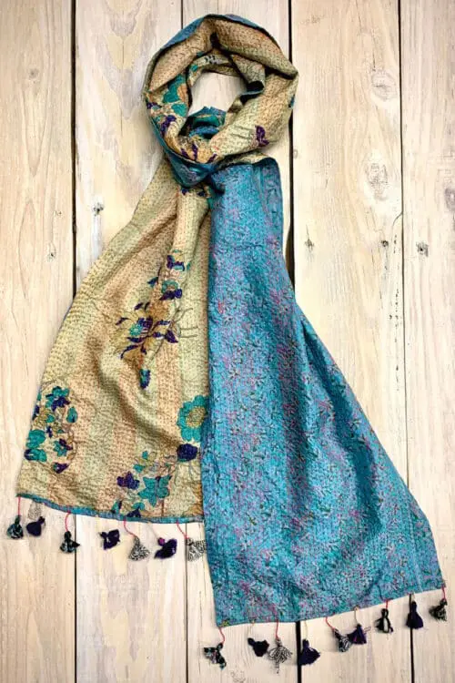 Silk Kantha Scarves