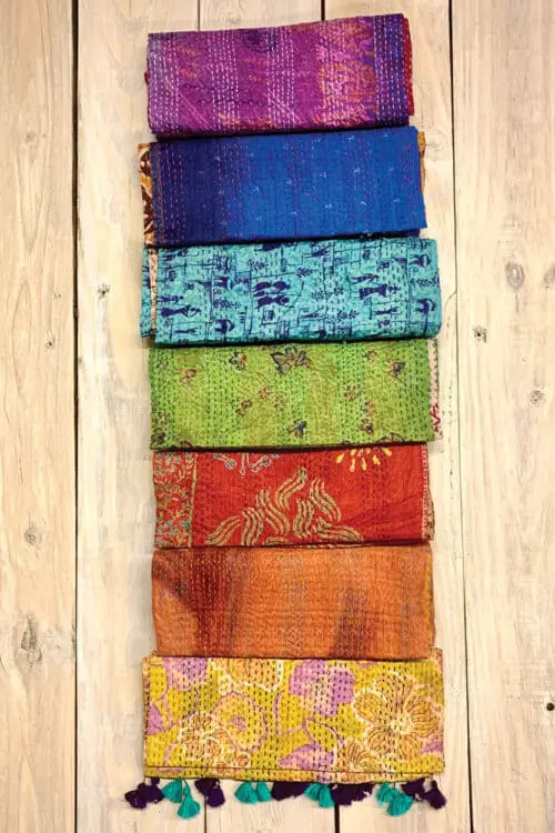 Silk Kantha Scarves