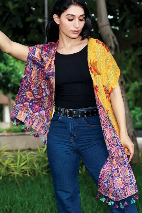 Silk Kantha Scarf