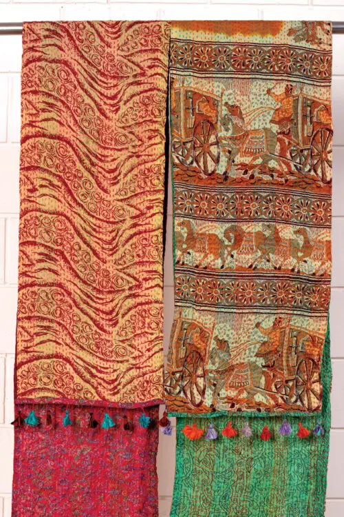 Kantha Silk Sari Scarves