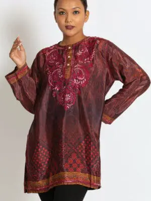 Deena Burgundy Tunic