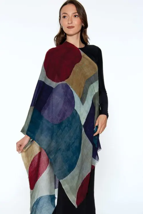 Reena Abstract Wool Shawl