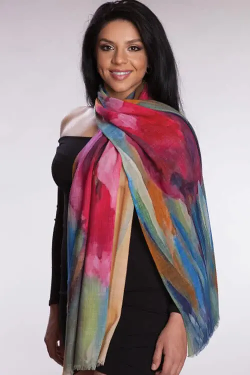 Reena Floral Wool Shawl