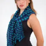Navy Blue Bandhani Scarf