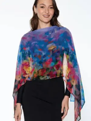 Aloka Purple Floral Scarf