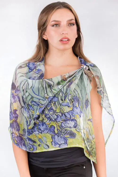 Fair Trade Irises Scarf from India