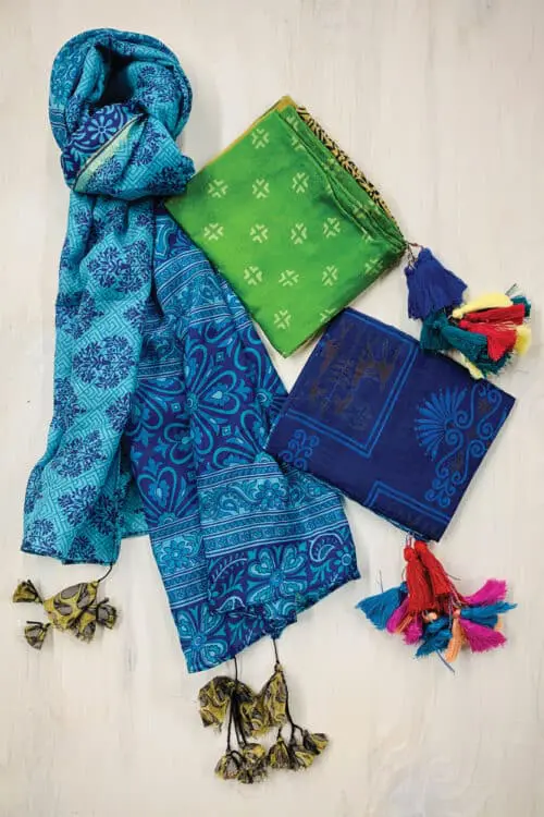 Recycled Silk Sari Scarves