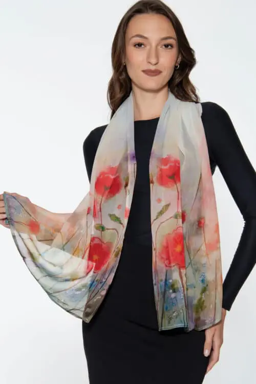 Aloka Poppies Scarf