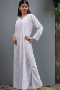 Sameena Embroidered Cotton Nightgown