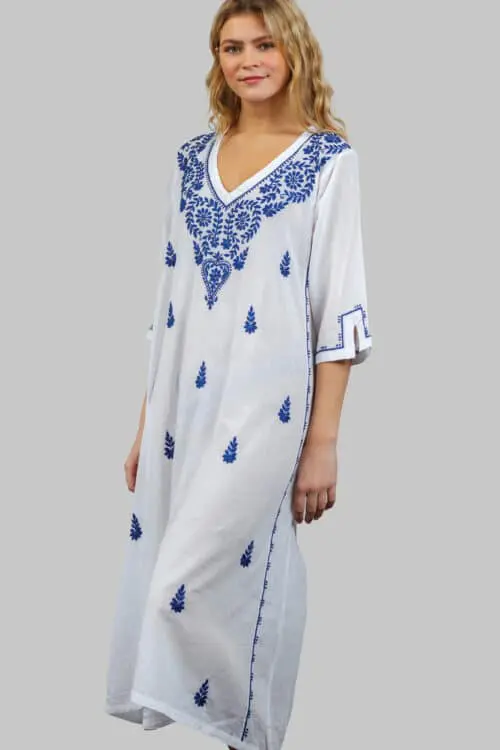 Parama Embroidered Cotton Kaftans