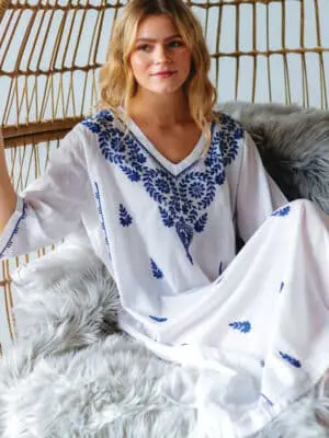 Parama Embroidered Cotton Caftans