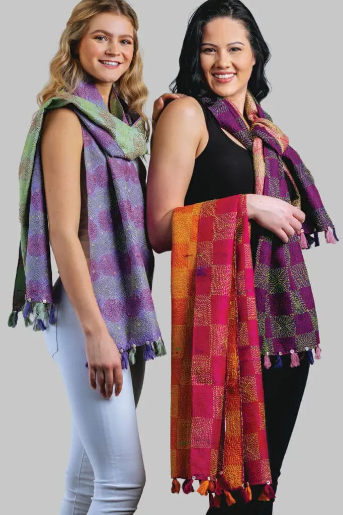 Kantha Recycled Silk Scarf Kantha Recycled Silk Scarf