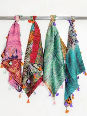 Kantha Square Silk Scarf SC-277