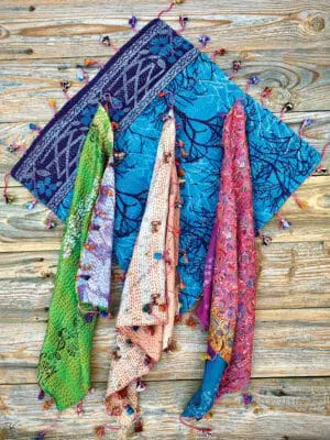 Silk Kantha Scarves