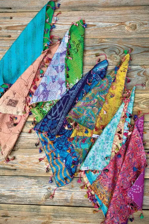 Square Kantha Scarves