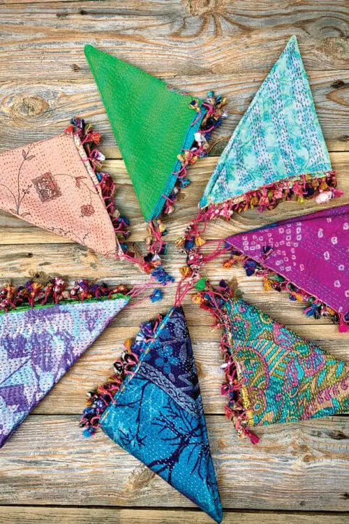Silk Kantha Scarves