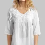 Ramani Embroidered White Top