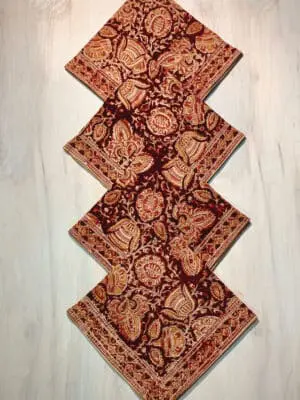 Kalamkari Red Block Printed Napkins