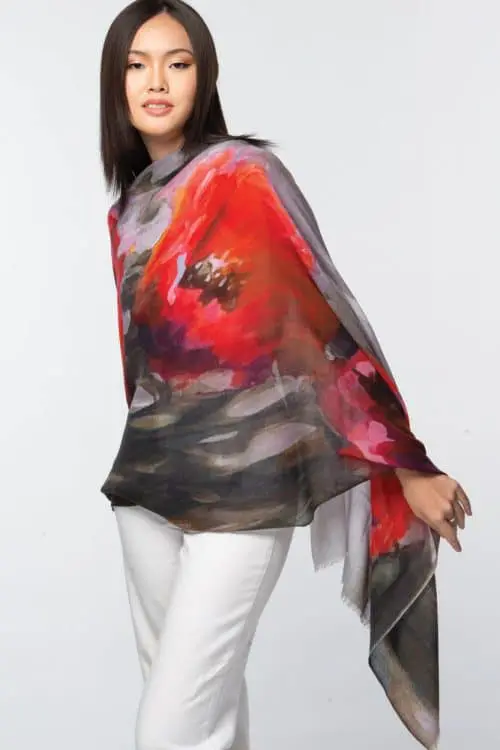 Reena Lightweight Wool Shawl