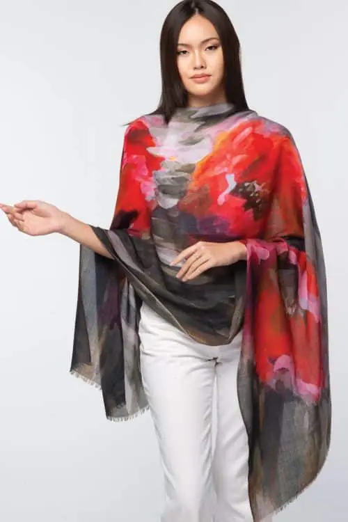 Reena Lightweight Wool Shawl