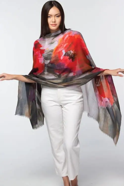 Reena Lightweight Wool Shawl