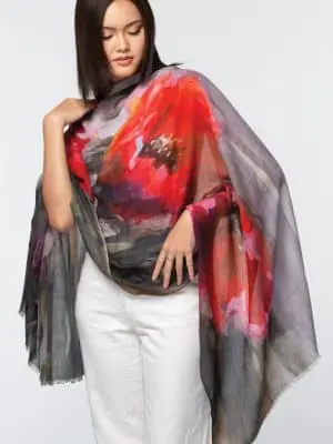 Reena Lightweight Wool Shawl