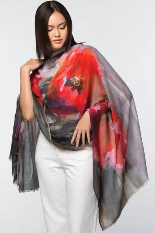 Reena Lightweight Wool Shawl