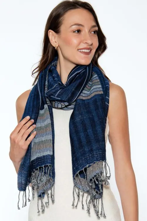 Kalya Soft Navy Wool Wrap