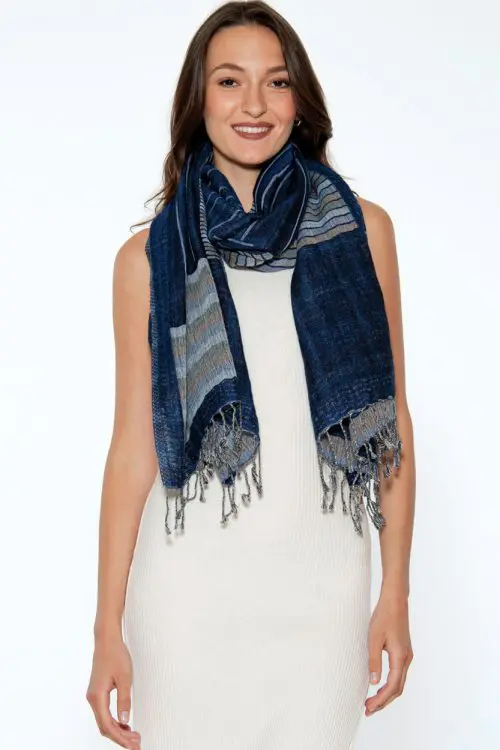 Kalya Soft Navy Wool Wrap